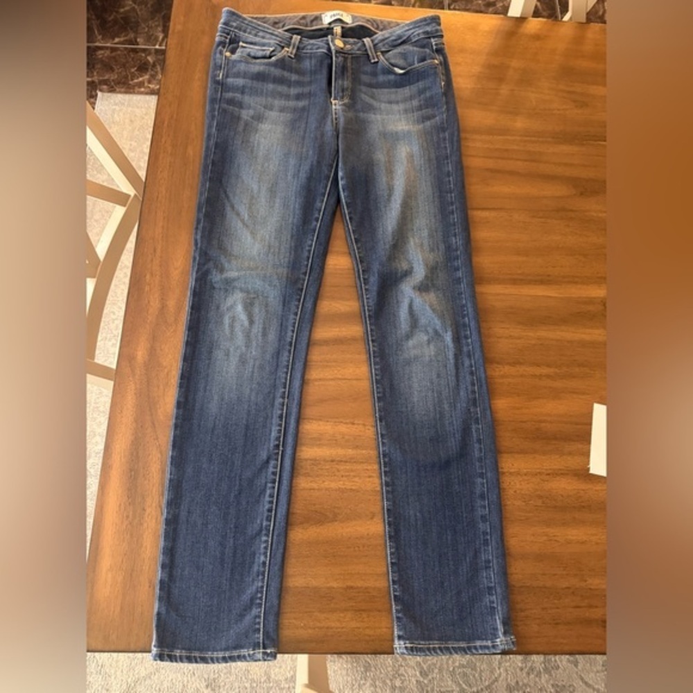 Paige Skylime Skinny Easton Blue Denim Skinny Jeans 29